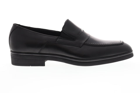 Bruno Magli Emilio Mens Black Leather Casual Dress Slip On Loafers Shoes