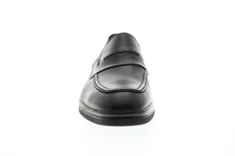 Bruno Magli Emilio Mens Black Leather Casual Dress Slip On Loafers Shoes