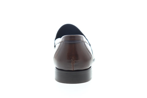 Bruno Magli Calabria BM600283 Mens Brown Leather Low Top Penny Loafers Shoes