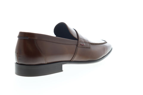Bruno Magli Calabria BM600283 Mens Brown Leather Low Top Penny Loafers Shoes