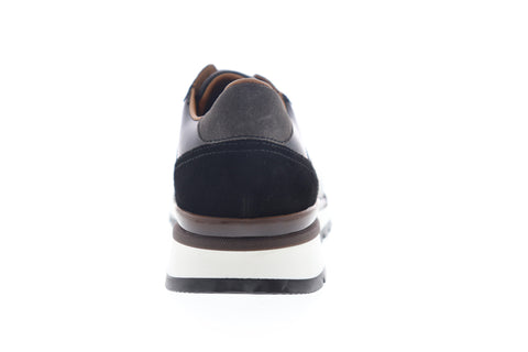 Bruno Magli Davio BM600297 Mens Black Leather Low Top Designer Sneakers Shoes