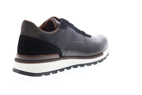 Bruno Magli Davio BM600297 Mens Black Leather Low Top Designer Sneakers Shoes