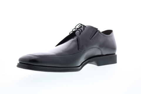 Bruno Magli Rich BM600328 Mens Black Leather Lace Up Plain Toe Oxfords Shoes