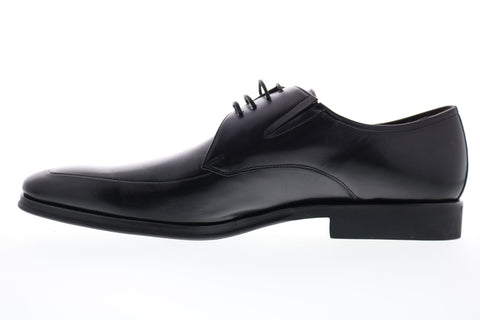 Bruno Magli Rich BM600328 Mens Black Leather Lace Up Plain Toe Oxfords Shoes
