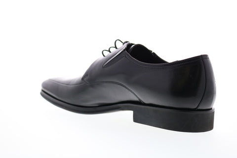 Bruno Magli Rich BM600328 Mens Black Leather Lace Up Plain Toe Oxfords Shoes