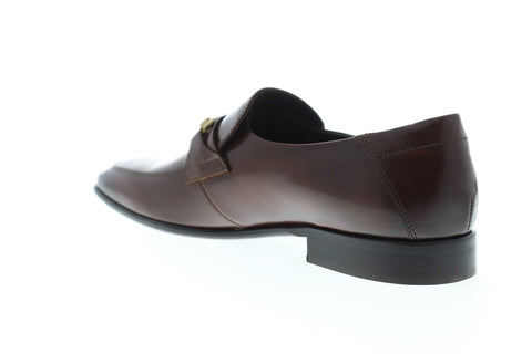 Bruno Magli Cristof Mens Brown Leather Casual Dress Slip On Loafers Shoes