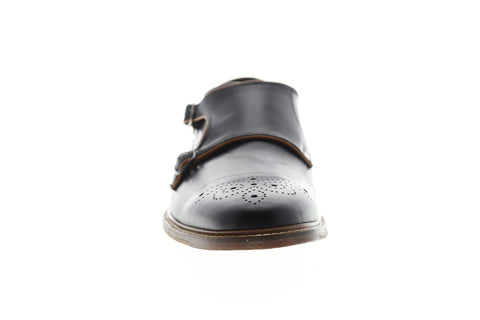 Bruno Magli Joseph Mens Black Leather Casual Dress Strap Oxfords Shoes