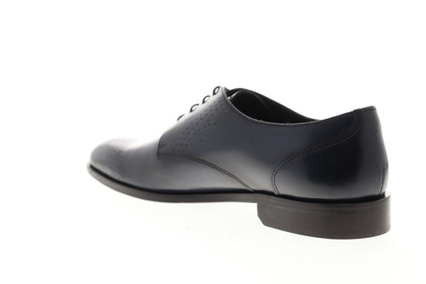 Bruno Magli Lugano BM600427 Mens Blue Leather Oxfords Wingtip & Brogue Shoes