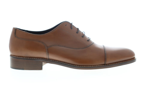 Bruno Magli Silico BM600459 Mens Brown Leather Low Top Cap Toe Oxfords Shoes