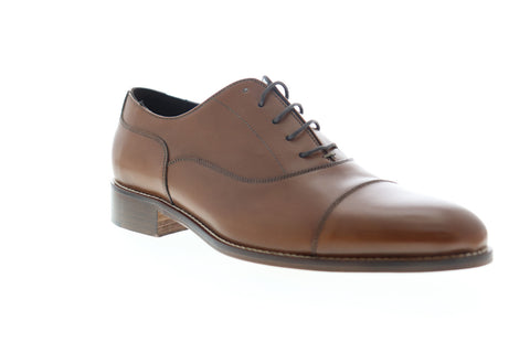 Bruno Magli Silico BM600459 Mens Brown Leather Low Top Cap Toe Oxfords Shoes