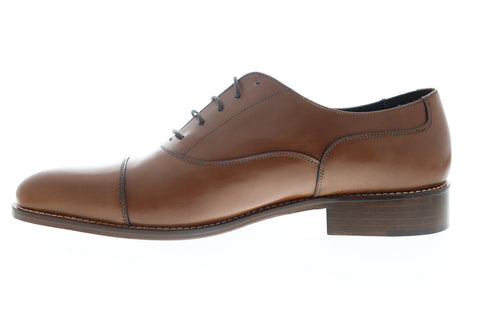 Bruno Magli Silico BM600459 Mens Brown Leather Low Top Cap Toe Oxfords Shoes