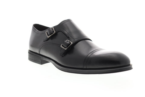 Bruno Magli Zenda Mens Black Leather Casual Dress Strap Oxfords Shoes