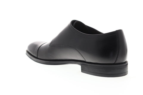 Bruno Magli Zenda Mens Black Leather Casual Dress Strap Oxfords Shoes