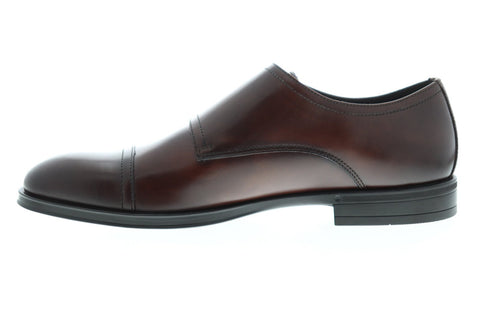 Bruno Magli Zenda Mens Brown Leather Casual Dress Strap Oxfords Shoes