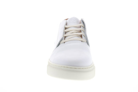 Bruno Magli Phoster  Mens White Leather Low Top Lace Up Sneakers Shoes