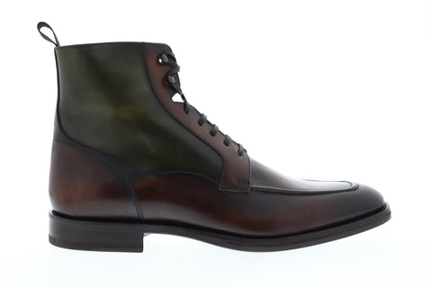 Bruno Magli Savino Mens Brown Leather Casual Dress Lace Up Boots Shoes