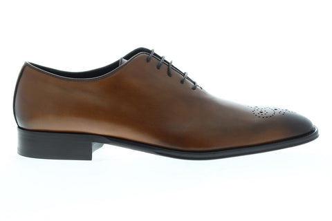 Bruno Magli Carli Mens Brown Leather Casual Dress Lace Up Oxfords Shoes