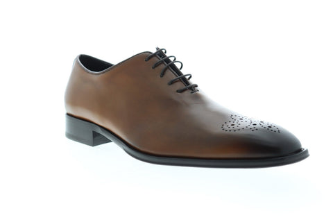 Bruno Magli Carli Mens Brown Leather Casual Dress Lace Up Oxfords Shoes