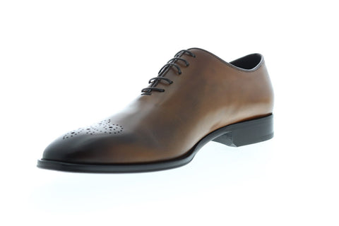 Bruno Magli Carli Mens Brown Leather Casual Dress Lace Up Oxfords Shoes