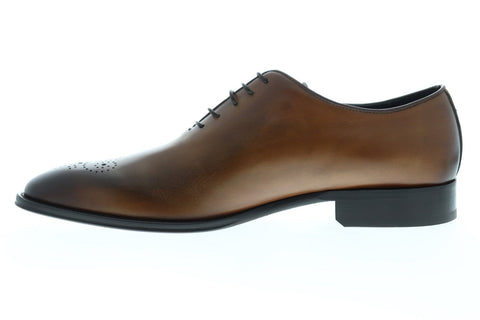 Bruno Magli Carli Mens Brown Leather Casual Dress Lace Up Oxfords Shoes