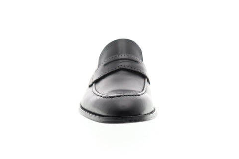Bruno Magli Cicero Mens Black Leather Casual Dress Slip On Loafers Shoes