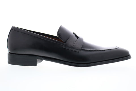 Bruno Magli Brera BM600659 Mens Black Leather Loafers & Slip Ons Penny Shoes