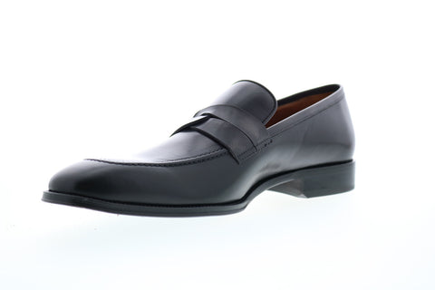 Bruno Magli Brera BM600659 Mens Black Leather Loafers & Slip Ons Penny Shoes