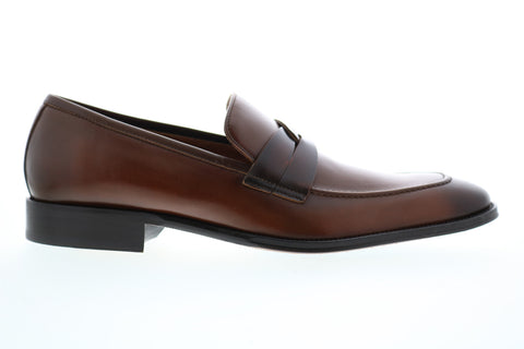 Bruno Magli Brera BM600659 Mens Brown Leather Loafers & Slip Ons Penny Shoes