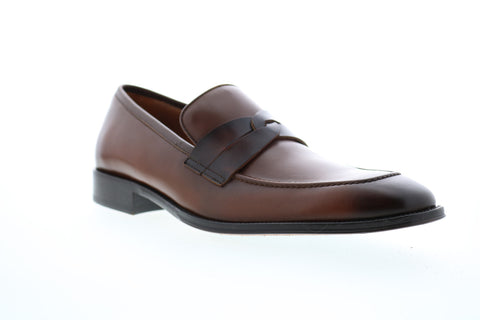 Bruno Magli Brera BM600659 Mens Brown Leather Loafers & Slip Ons Penny Shoes