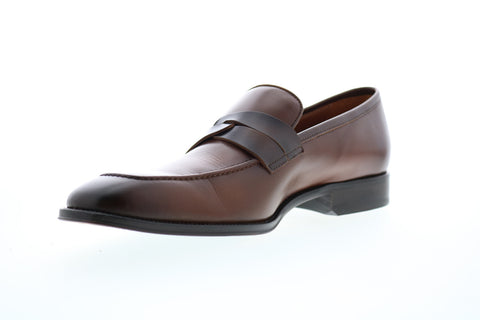 Bruno Magli Brera BM600659 Mens Brown Leather Loafers & Slip Ons Penny Shoes