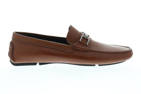 Bruno Magli Neo  Mens Brown Leather Casual Dress Slip On Loafers Shoes