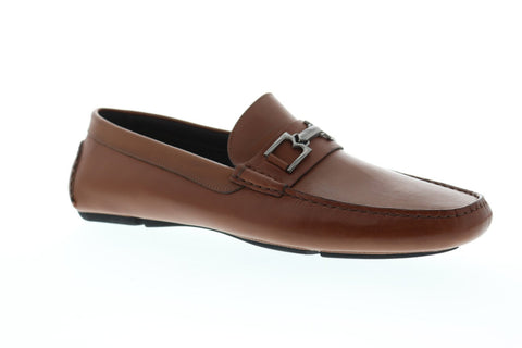 Bruno Magli Neo  Mens Brown Leather Casual Dress Slip On Loafers Shoes