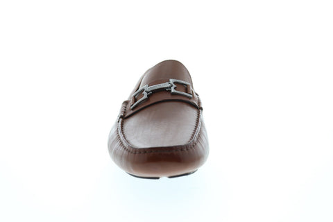 Bruno Magli Neo  Mens Brown Leather Casual Dress Slip On Loafers Shoes