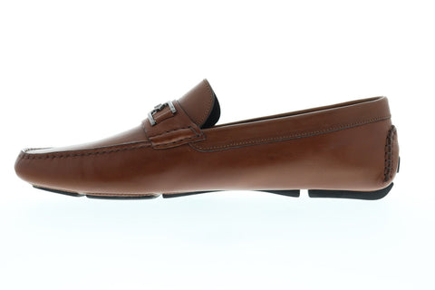 Bruno Magli Neo  Mens Brown Leather Casual Dress Slip On Loafers Shoes