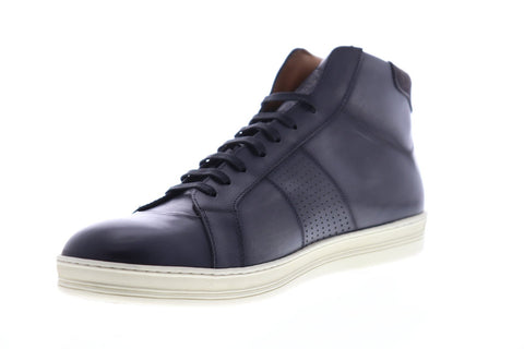 Bruno Magli Alvino Mens Gray Leather High Top Lace Up Sneakers Shoes