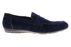 Bruno Magli Benito BM600676 Mens Blue Suede Casual Slip On Loafers Shoes