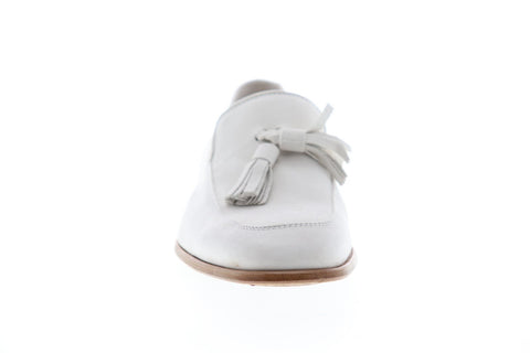 Bruno Magli Iko Mens White Leather Casual Dress Slip On Loafers Shoes