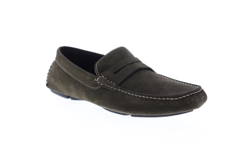 Bruno Magli Evo BM600708 Mens Gray Suede Slip On Penny Loafers Shoes