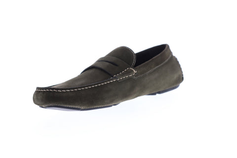 Bruno Magli Evo BM600708 Mens Gray Suede Slip On Penny Loafers Shoes