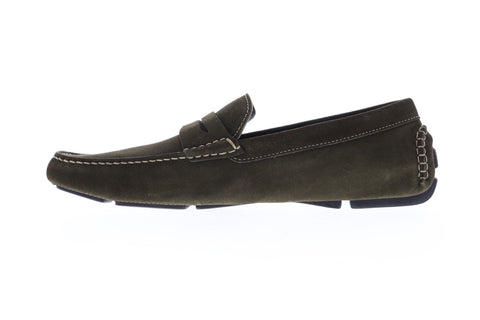 Bruno Magli Evo BM600708 Mens Gray Suede Slip On Penny Loafers Shoes