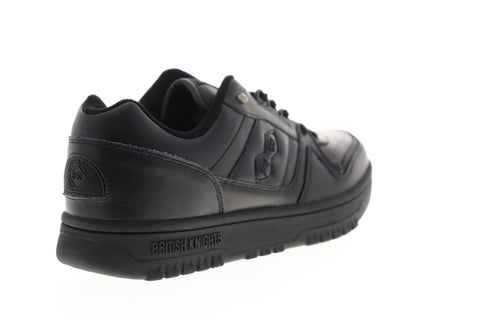 British Knights Kings SL Low Mens Black Leather Low Top Lifestyle Sneakers Shoes
