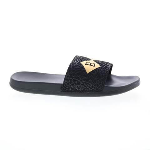 British Knights Trap BMTRAPD-080 Mens Black Synthetic Slides Sandals Shoes