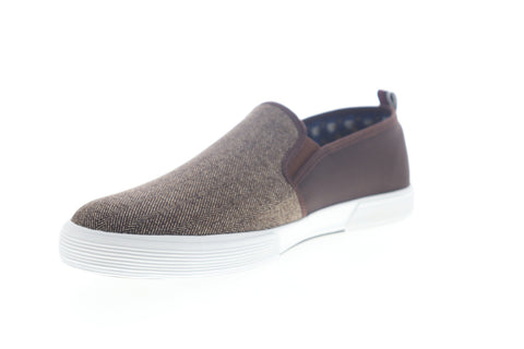 Ben Sherman Bradford Slip On BN7F00042 Mens Brown Plaid Lifestyle Sneakers Shoes