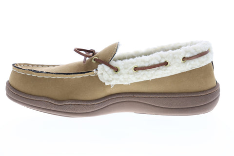 Ben Sherman Milton Faux Shearling Moccasin Mens Brown Deck Loafer Slippers Shoes