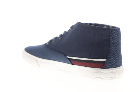 Ben Sherman Pete BNM00002 Mens Blue Plaid Mid Top Lifestyle Sneakers Shoes