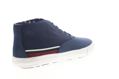 Ben Sherman Pete BNM00002 Mens Blue Plaid Mid Top Lifestyle Sneakers Shoes
