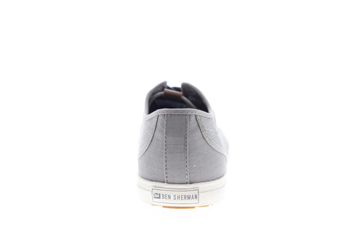 Ben Sherman Chandler Lo BNM00017 Mens Gray Canvas Plaid Lifestyle Sneakers Shoes