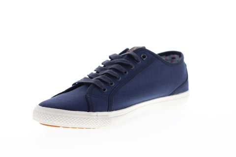 Ben Sherman Chandler LO BNM00017 Mens Blue Canvas Plaid Lifestyle Sneakers Shoes