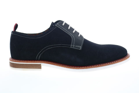 Ben Sherman Birk Plain Toe BNM00022 Mens Blue Suede Low Top Oxfords Shoes