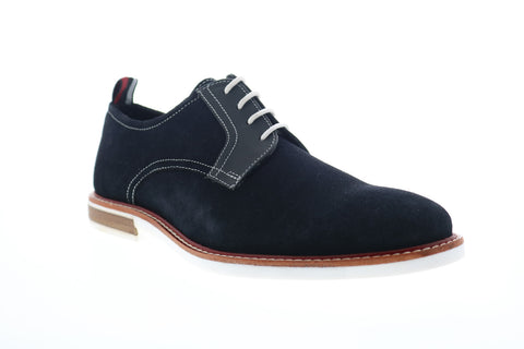Ben Sherman Birk Plain Toe BNM00022 Mens Blue Suede Low Top Oxfords Shoes